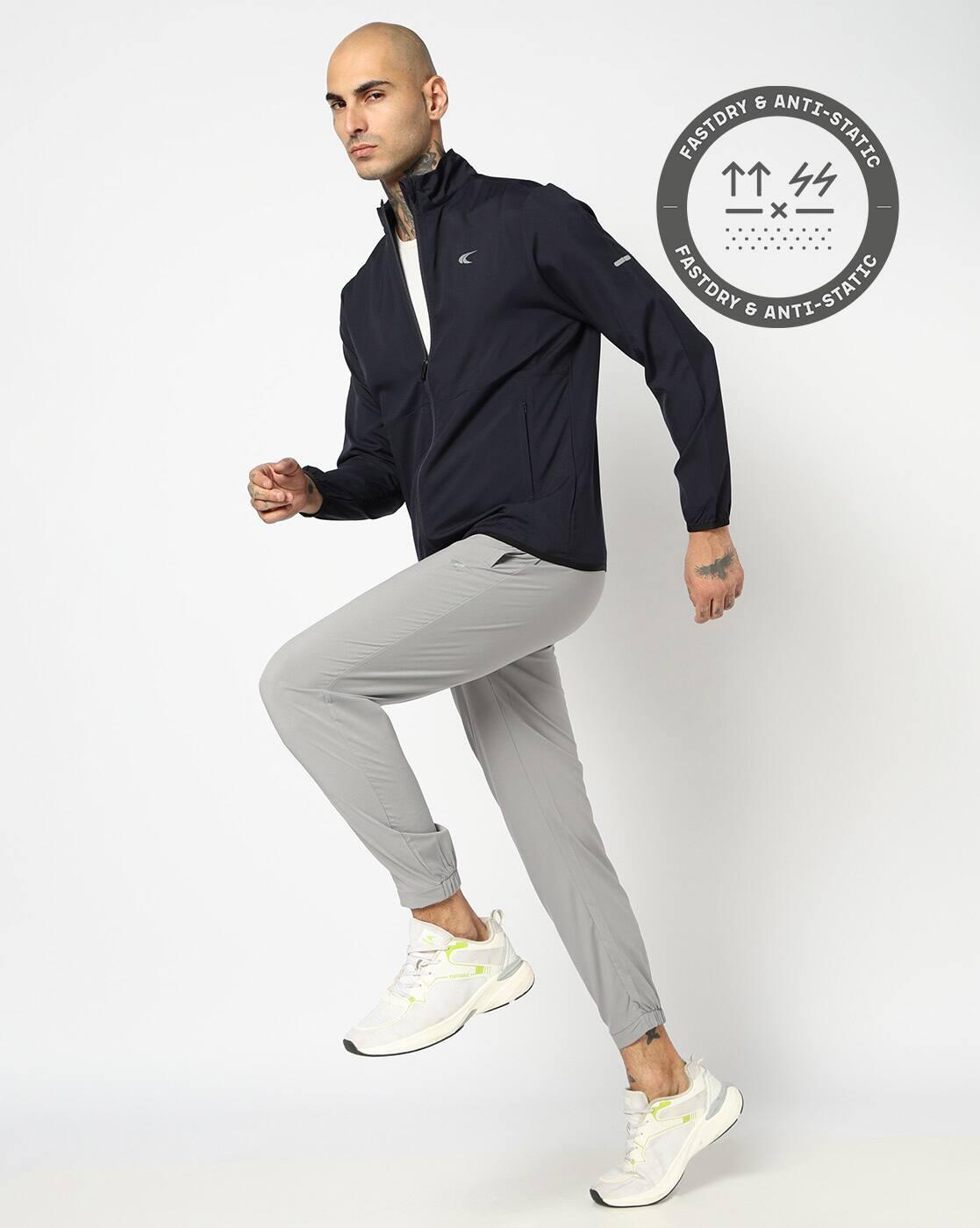 Men Running Woven Regular Fit Track Jacket