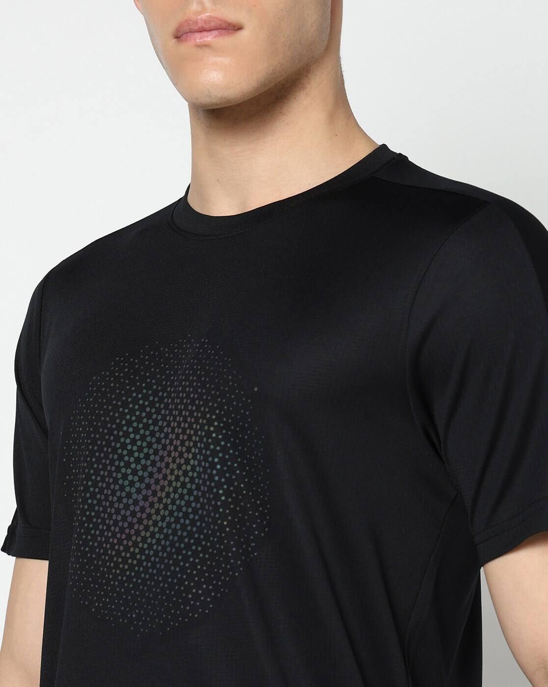 Men Crew-Neck Regular Fit Running T-Shirt