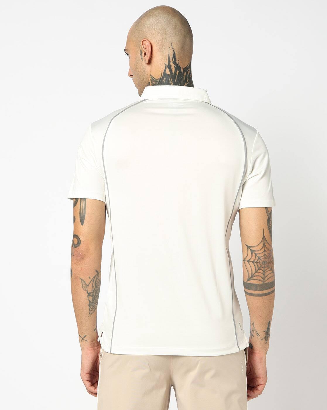 Mens Racquet Regular Fit Polo T-Shirt with Flat Seam Detail
