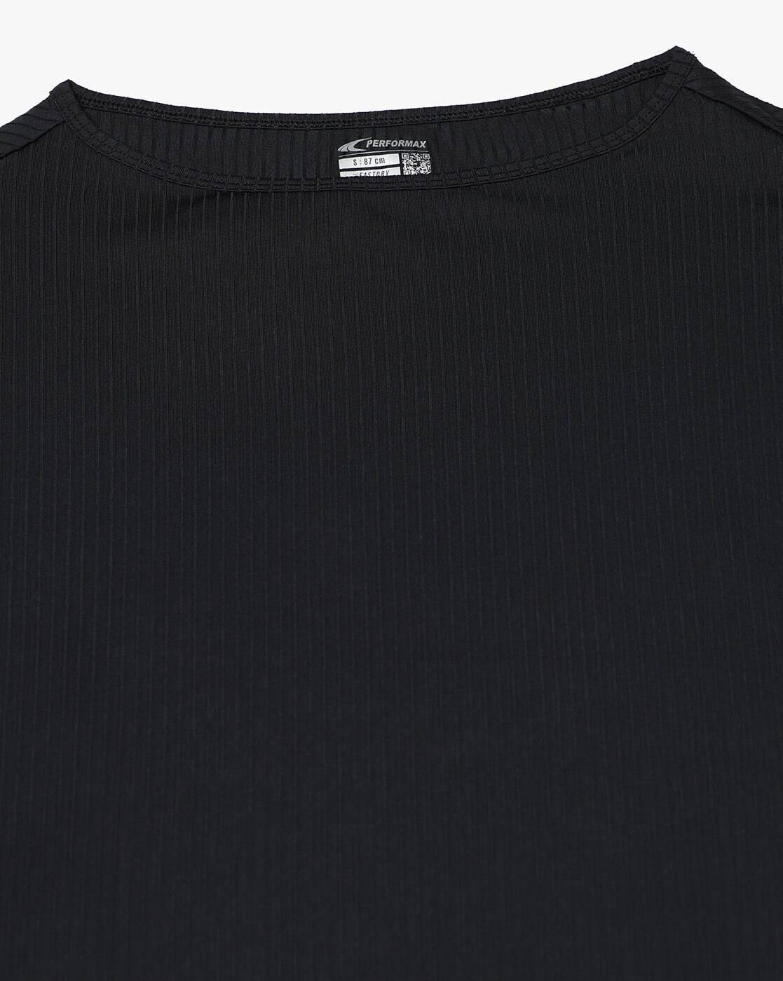 Women Ribbed Yoga Boat-Neck Boxy Fit Top