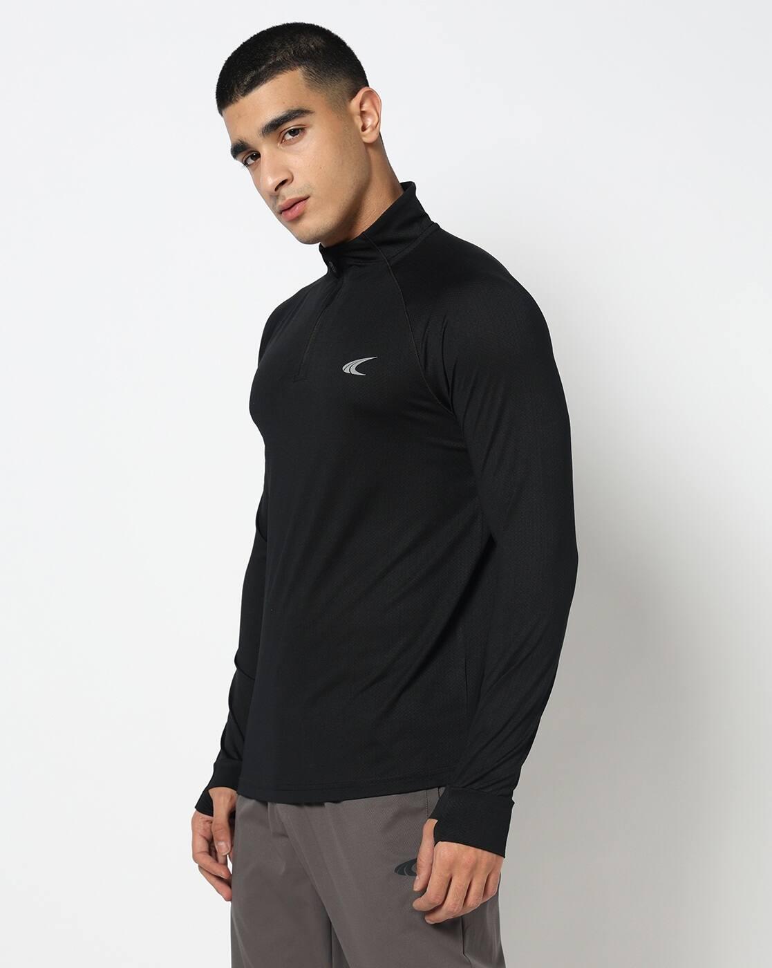 Men Running Light Weight Troyer T-Shirt with Reflective Detail