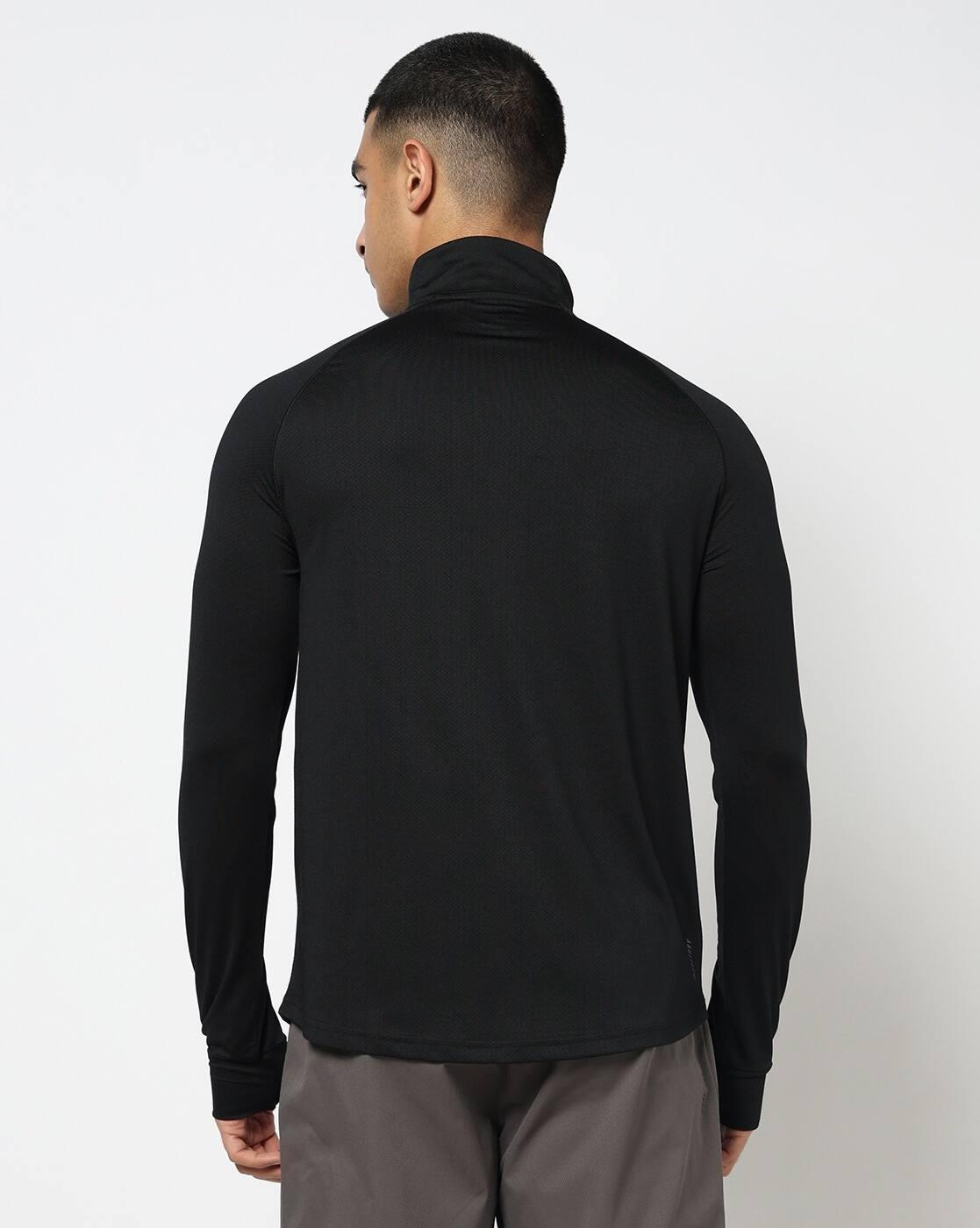 Men Running Light Weight Troyer T-Shirt with Reflective Detail