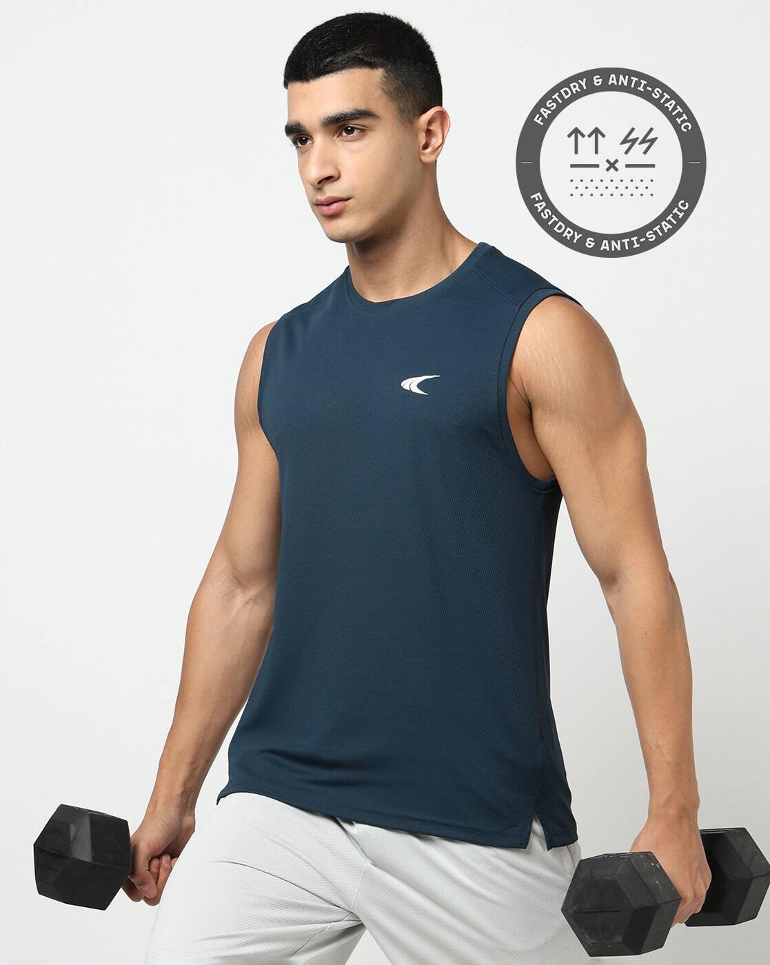 Men Regular Fit Round-Neck Singlet