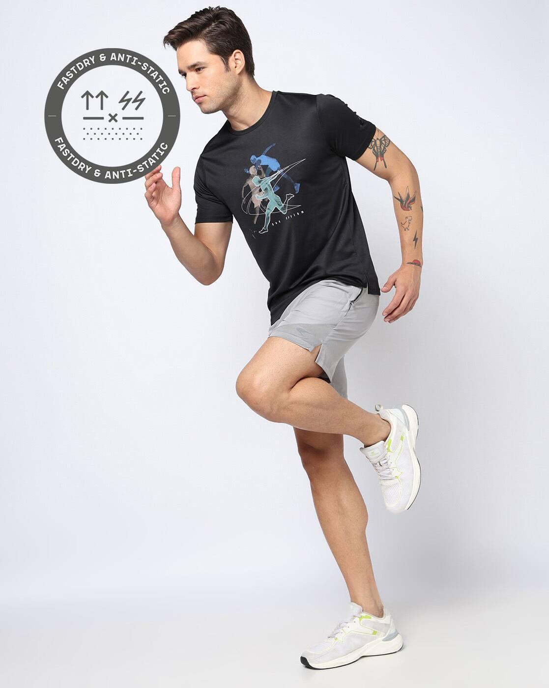 Men Graphic Print Regular Fit Crew-Neck T-Shirt