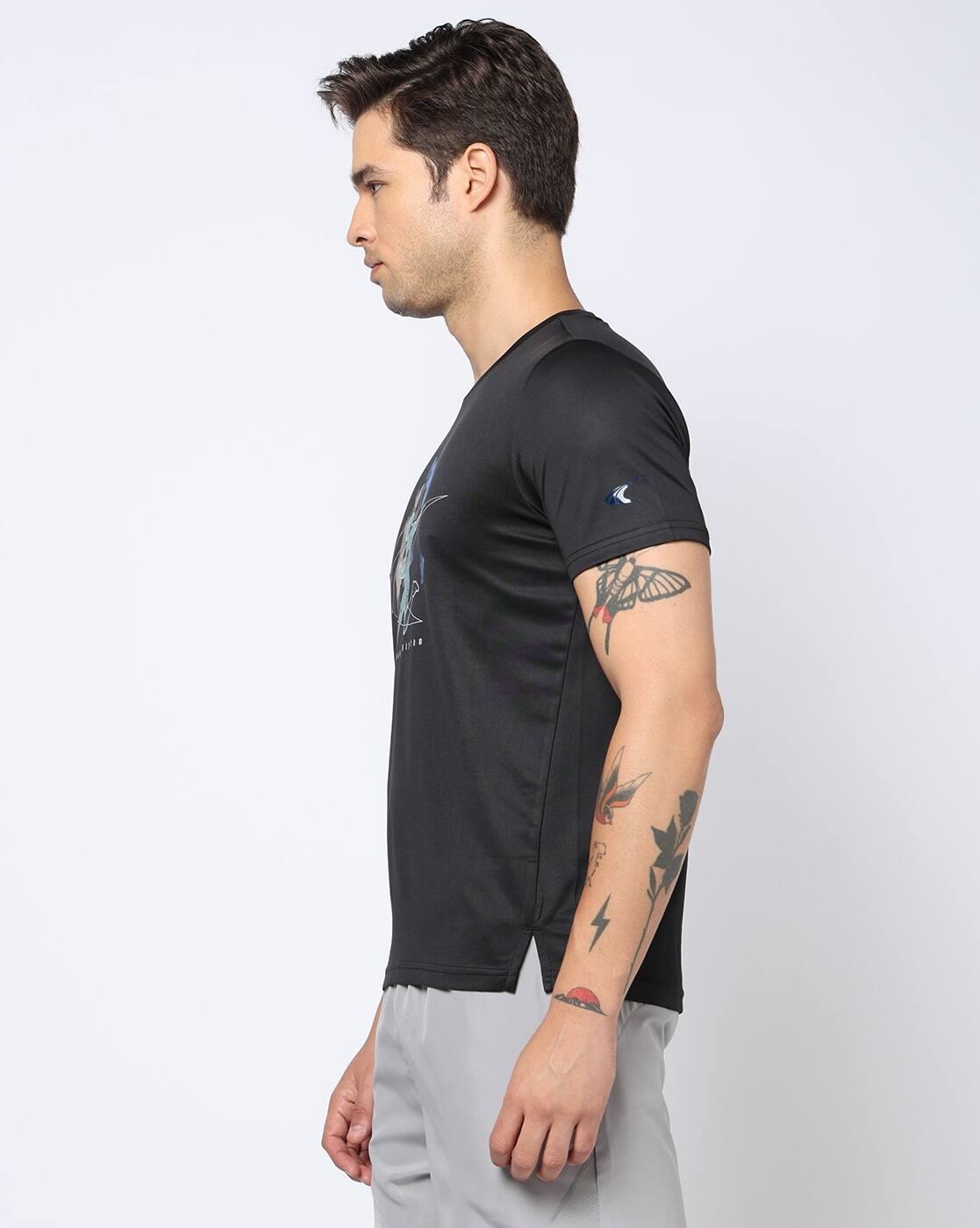 Men Graphic Print Regular Fit Crew-Neck T-Shirt