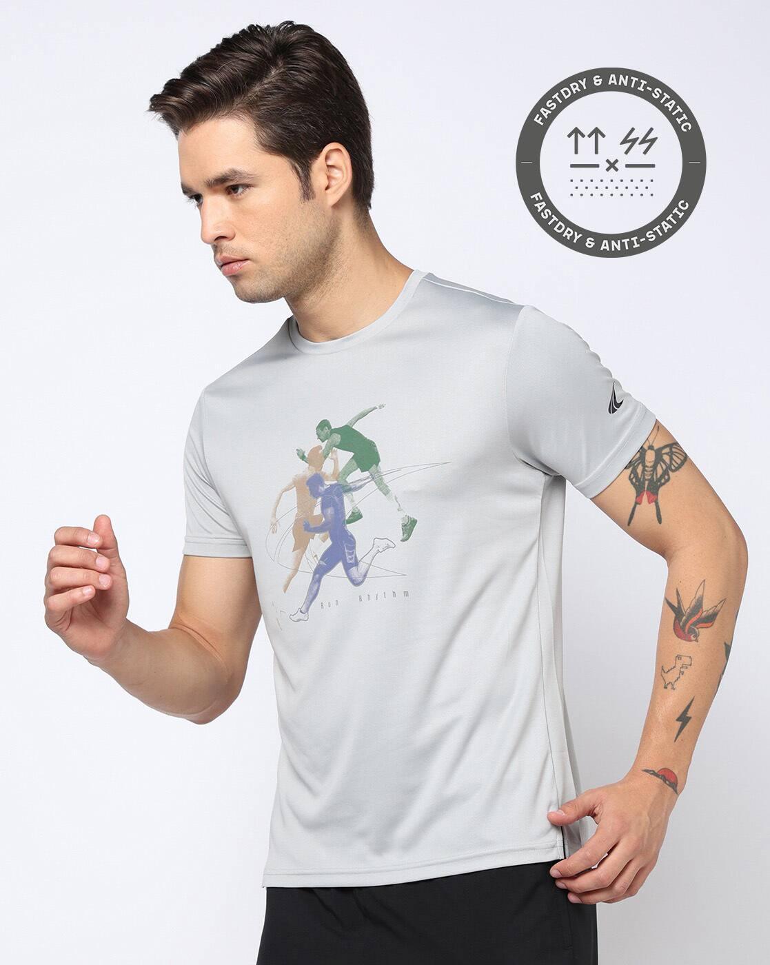 Men Graphic Print Regular Fit Crew-Neck T-Shirt