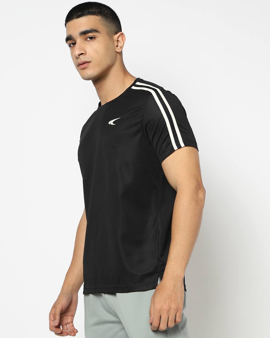 Men Logo Print Regular Fit Crew-Neck Training T-Shirt