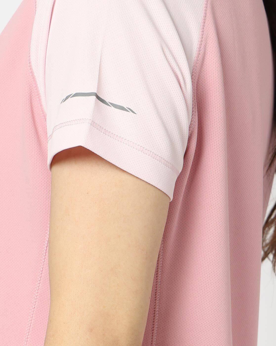 Women Colourblock Regular Fit Round-Neck T-Shirt