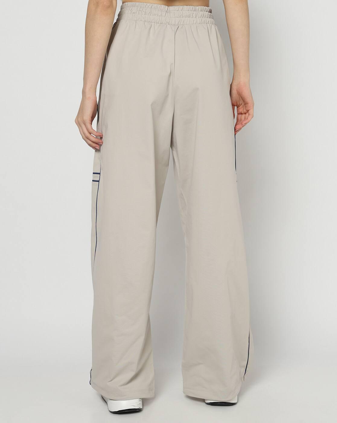 Women Racquest Sport Parachute Pants with Contrast Piping