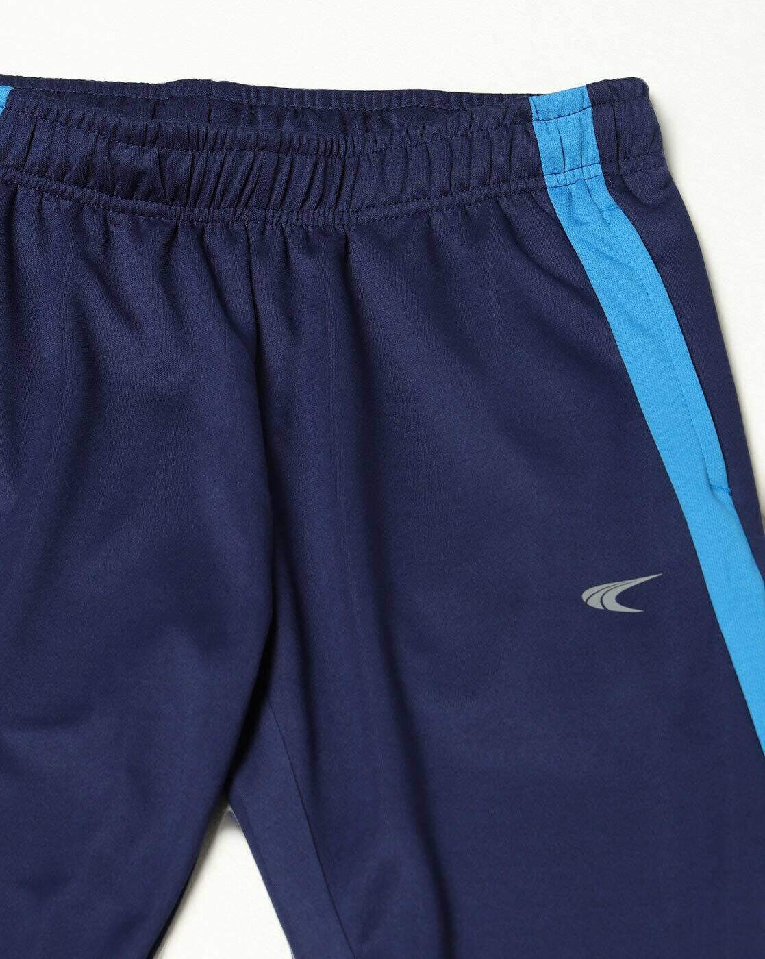 Men Straight Track Pants with Contrast Taping