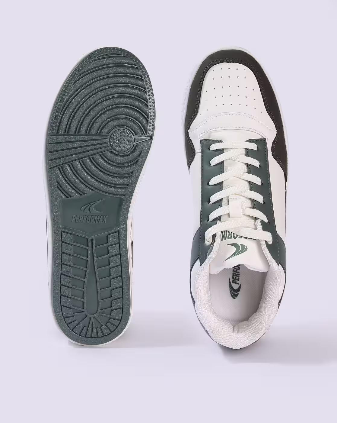 Men Colourblock Low-Top Lace-Up Performance Shoes