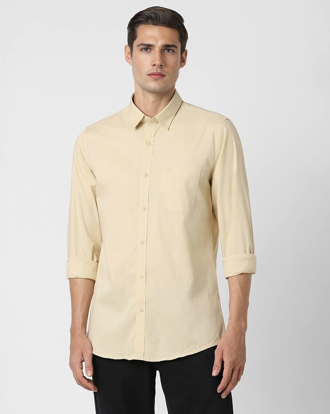 PE CASUAL SHIRT  PCSFSSLB, LT. KHAKI, 39