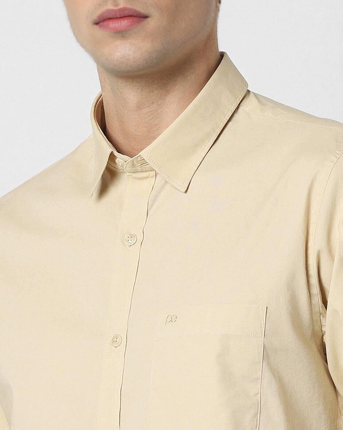 PE CASUAL SHIRT  PCSFSSLB, LT. KHAKI, 39