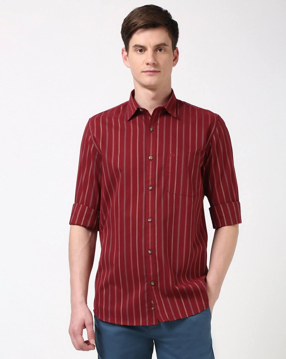 PE CASUAL SHIRT  PCSFTSLPK80751, RED, 40