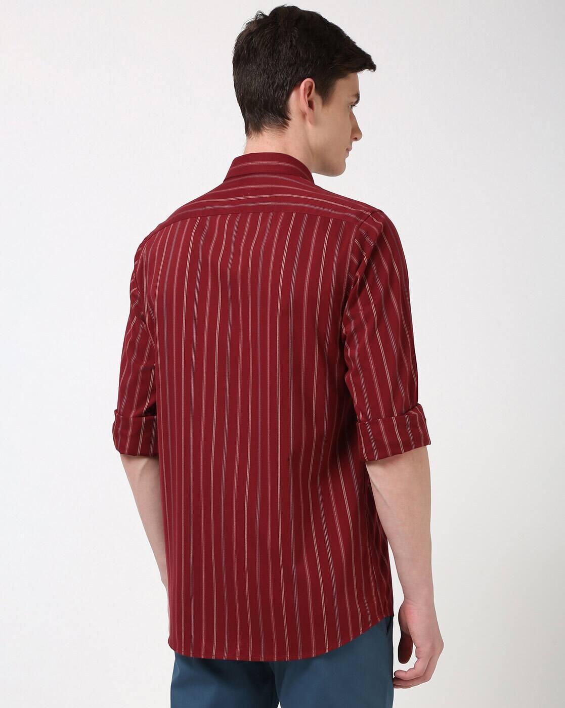 PE CASUAL SHIRT  PCSFTSLPK80751, RED, 40