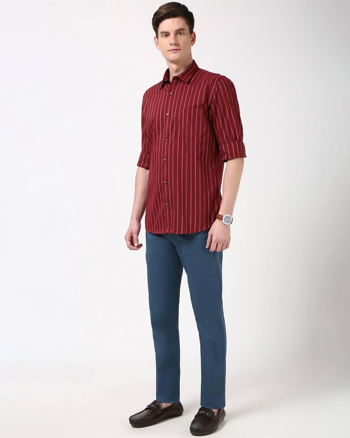 PE CASUAL SHIRT  PCSFTSLPK80751, RED, 40