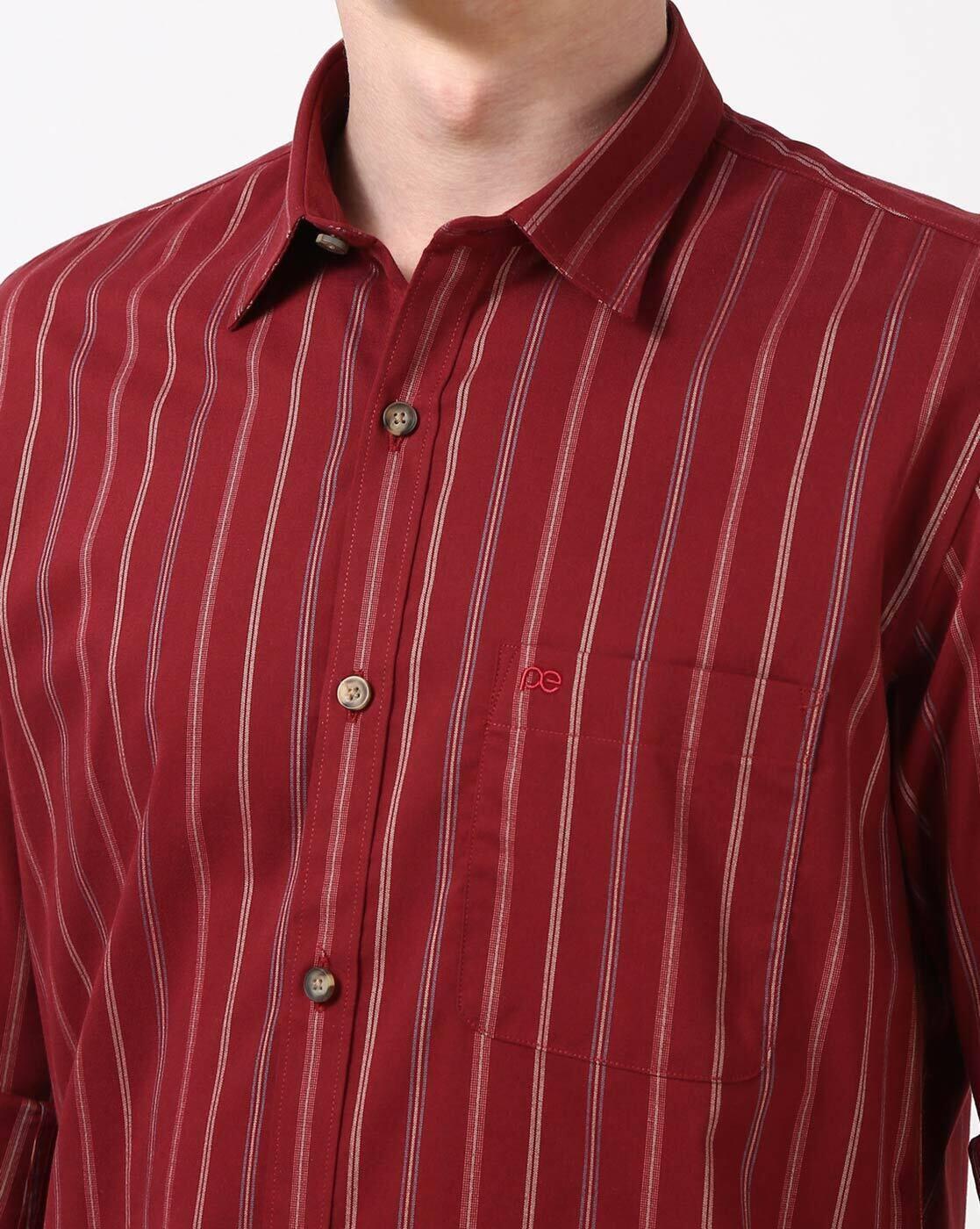 PE CASUAL SHIRT  PCSFTSLPK80751, RED, 40