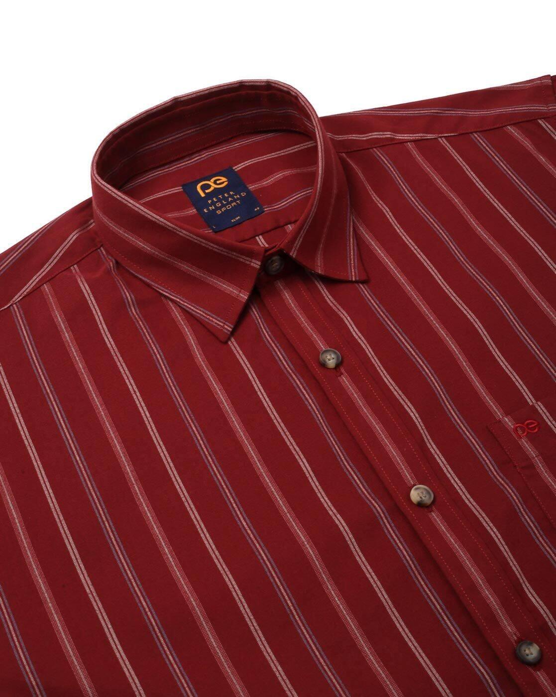 PE CASUAL SHIRT  PCSFTSLPK80751, RED, 40