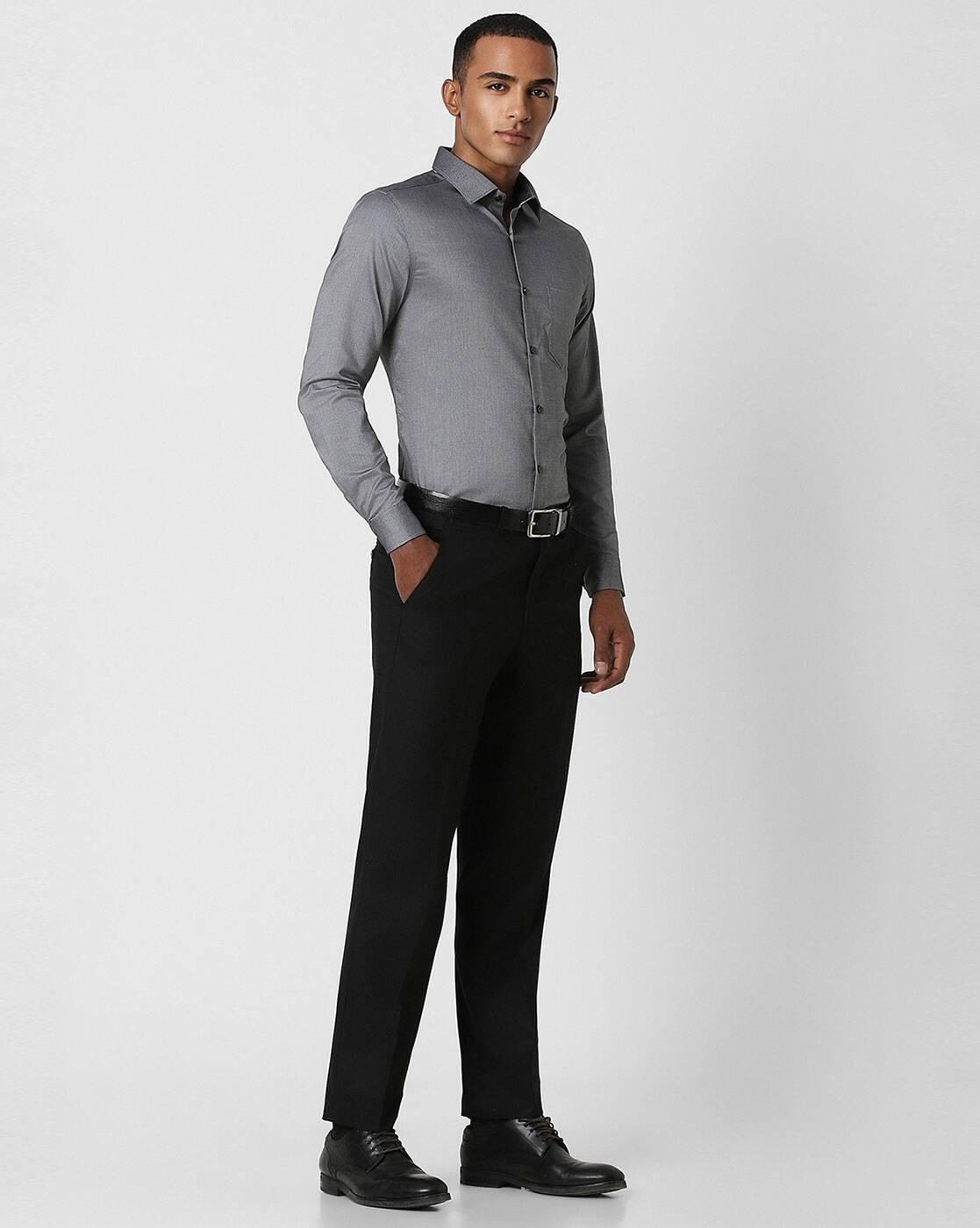 Men Slim Fit Cotton Shirt with Patch Pocket
