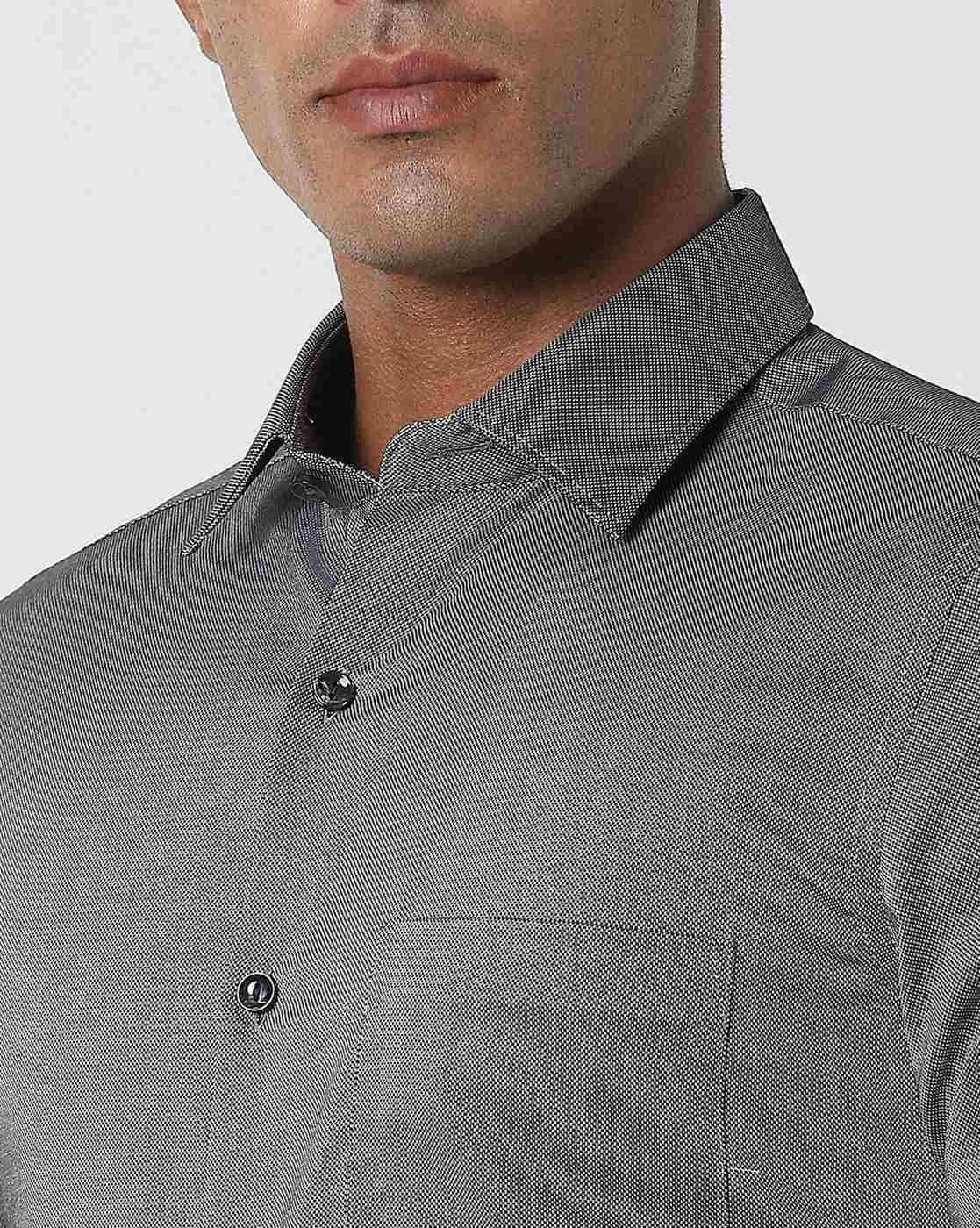 Men Slim Fit Cotton Shirt with Patch Pocket