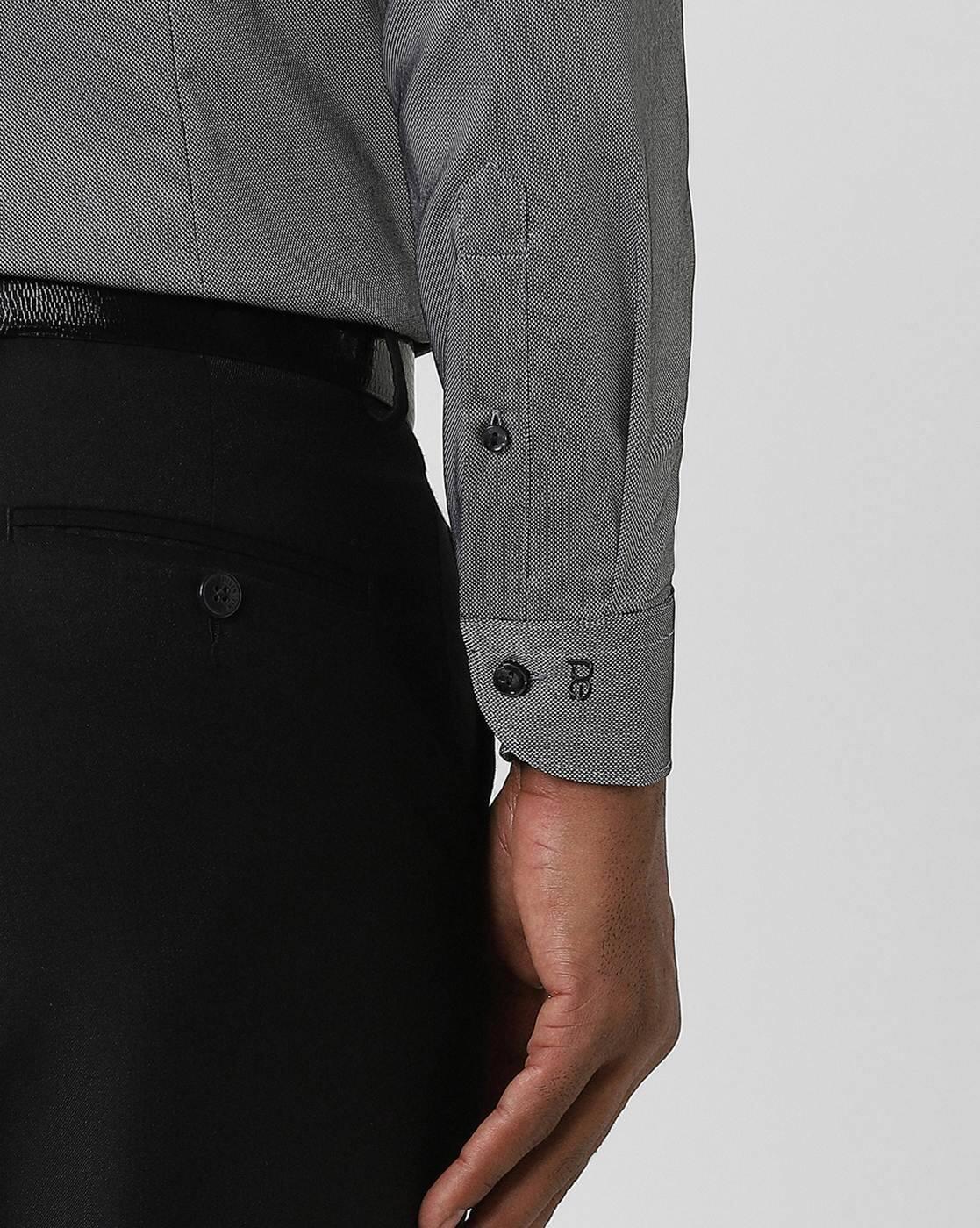 Men Slim Fit Cotton Shirt with Patch Pocket