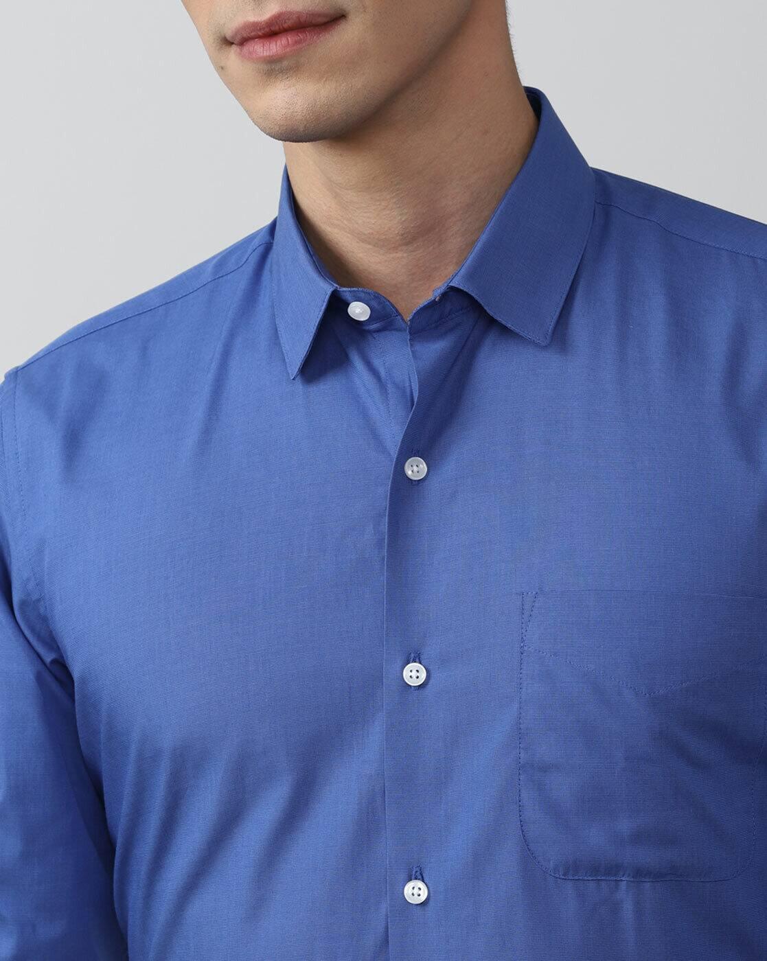 PE FORMAL WEAR TOPS SHI, MEDIUM BLUE, 46