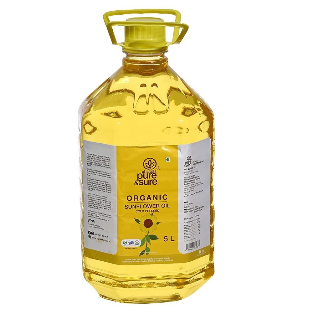 Phalada Pure & Sure | Phalada Pure & Sure Organic Sunflower Oil 5 L