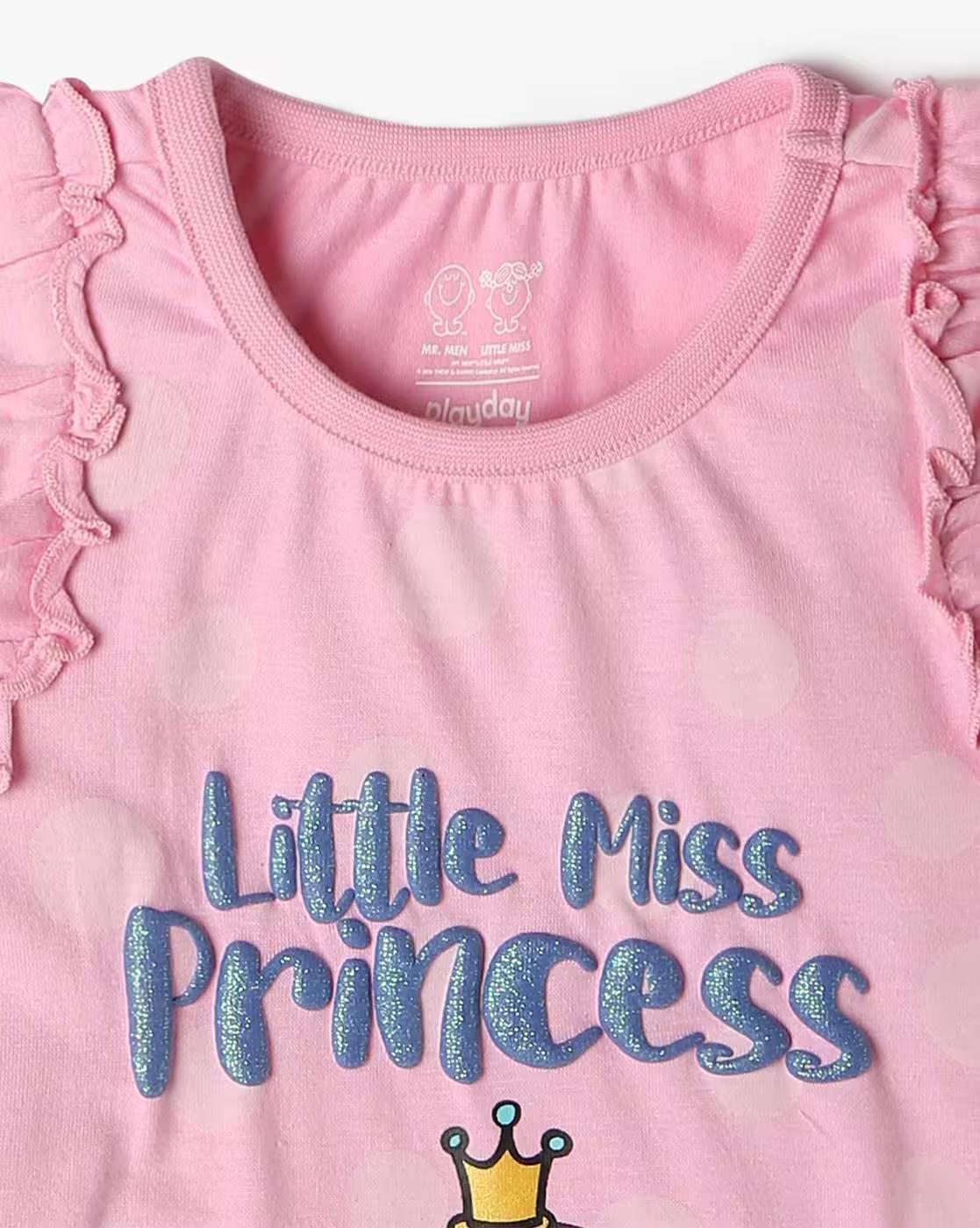 Girls Print Round-Neck Top