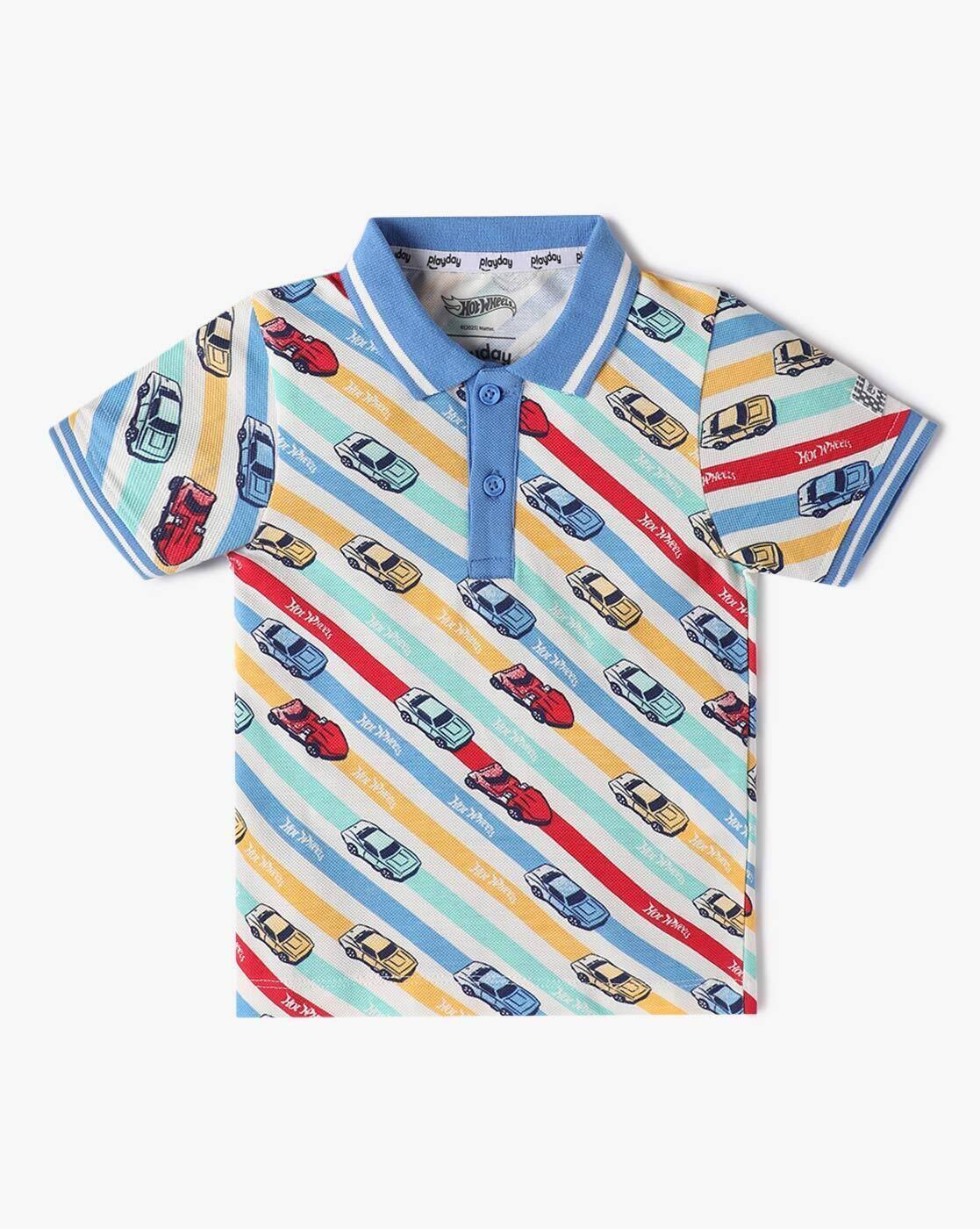 HOTWHEEL PRINTED POLO TSHI, MULTI