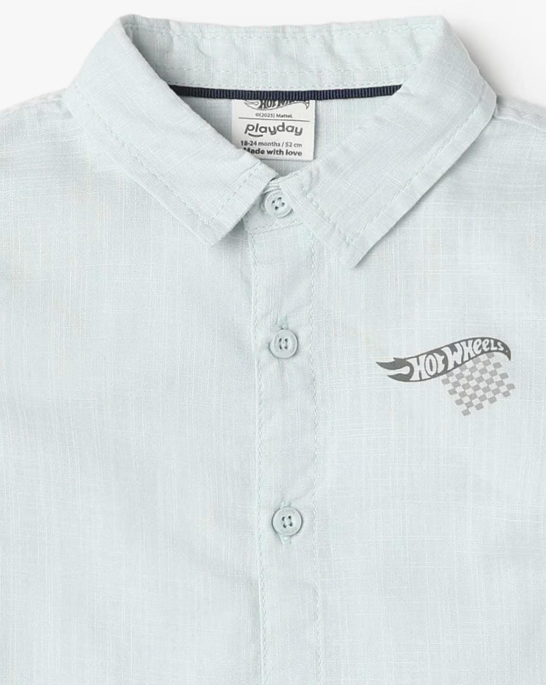 SHIRT WITH PRINT, BLUE