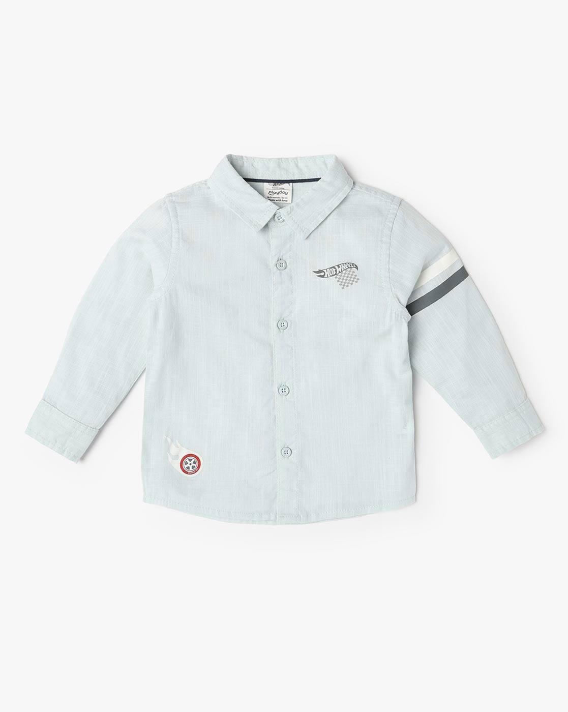 SHIRT WITH PRINT, BLUE
