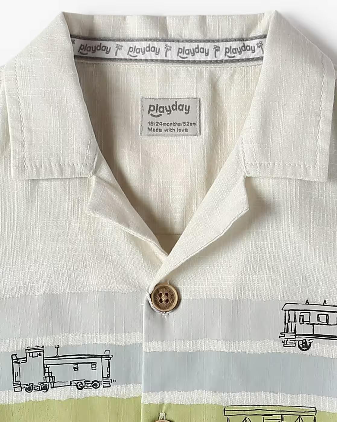 STRIPE PRINT SHIRT, GREY, 2-3Y