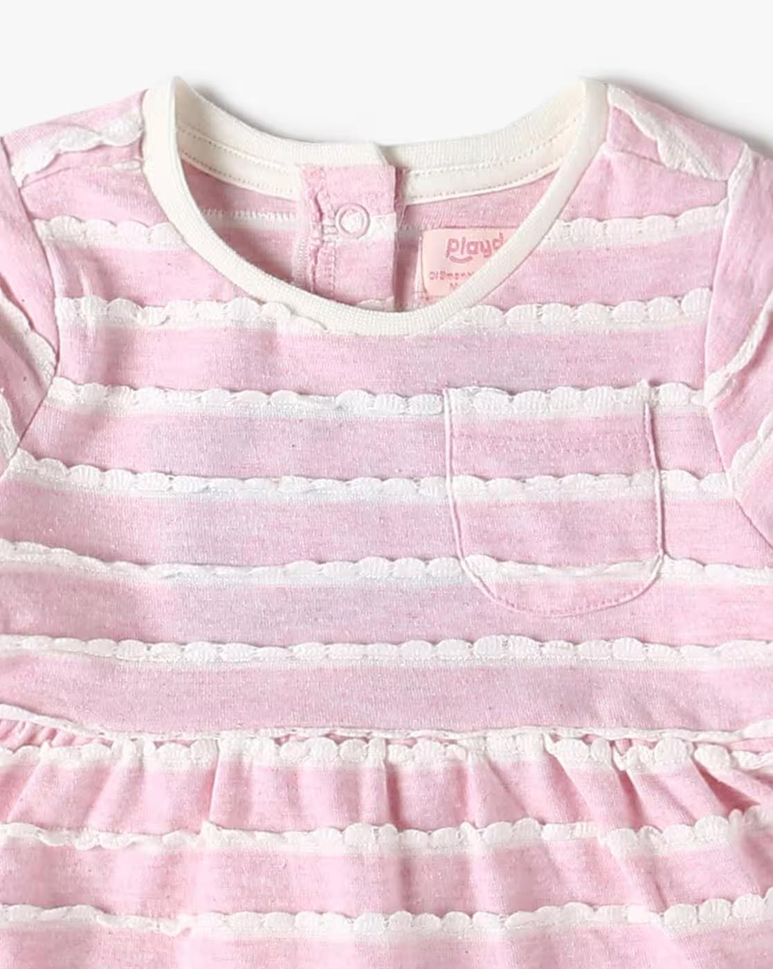 ROMPER DRESS, PINK, 0-3M