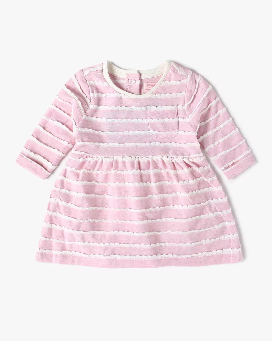 ROMPER DRESS, PINK, 0-3M