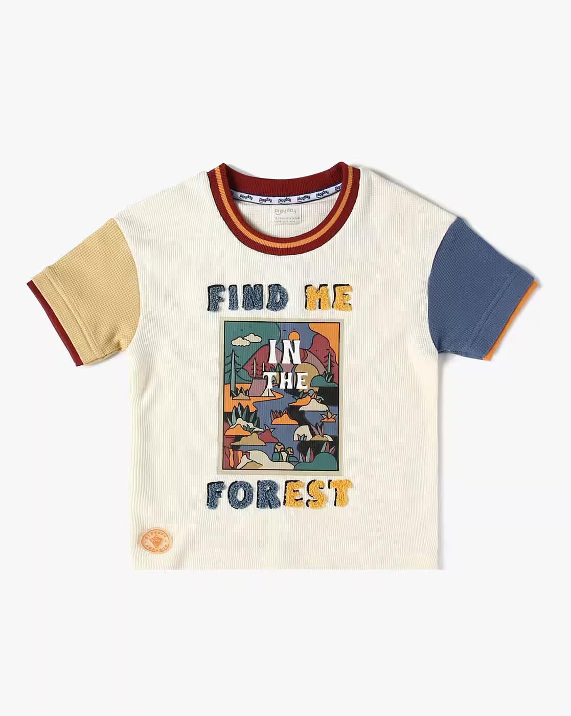TEE WITH PRINT, MULTI, 6-12M