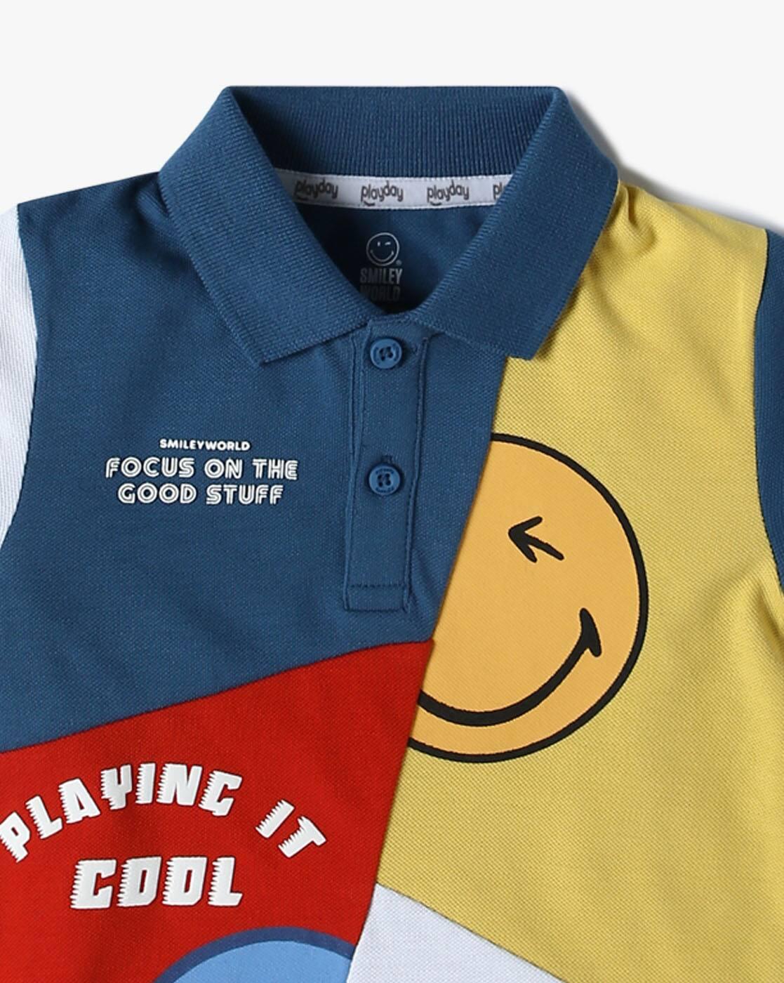 SMILEY MULTI COLOR POLO, MULTI, 2-3Y