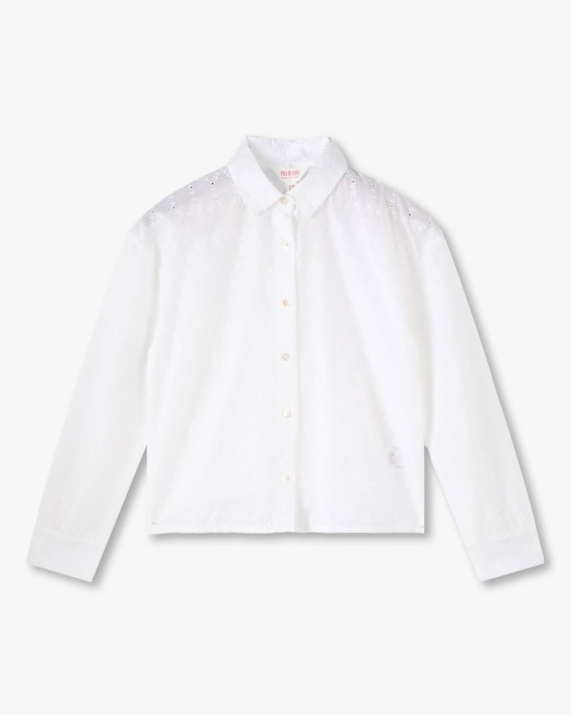 SCHIFFLI CROP F/S SHIRT, MULTI