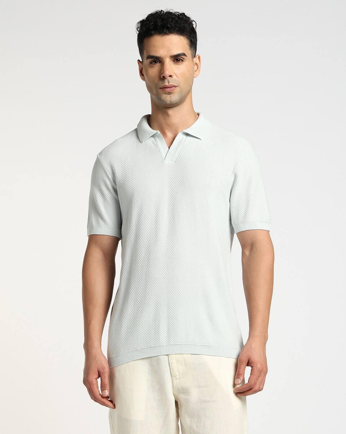Organic Cotton Structured Notch Collar Polo T-Shirt