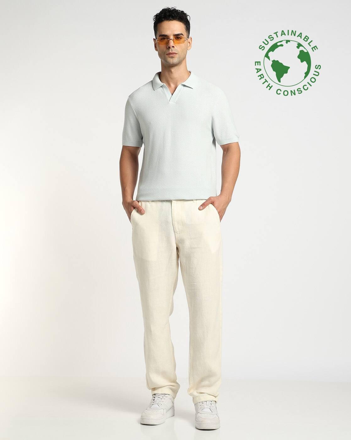 Organic Cotton Structured Notch Collar Polo T-Shirt