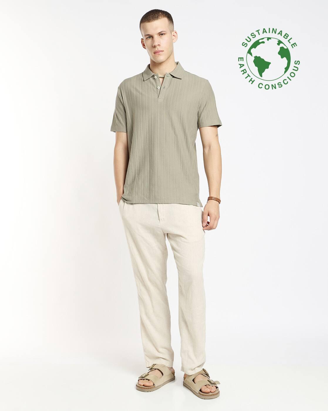 RIBBED KNIT POLO, OLIVE, XXL