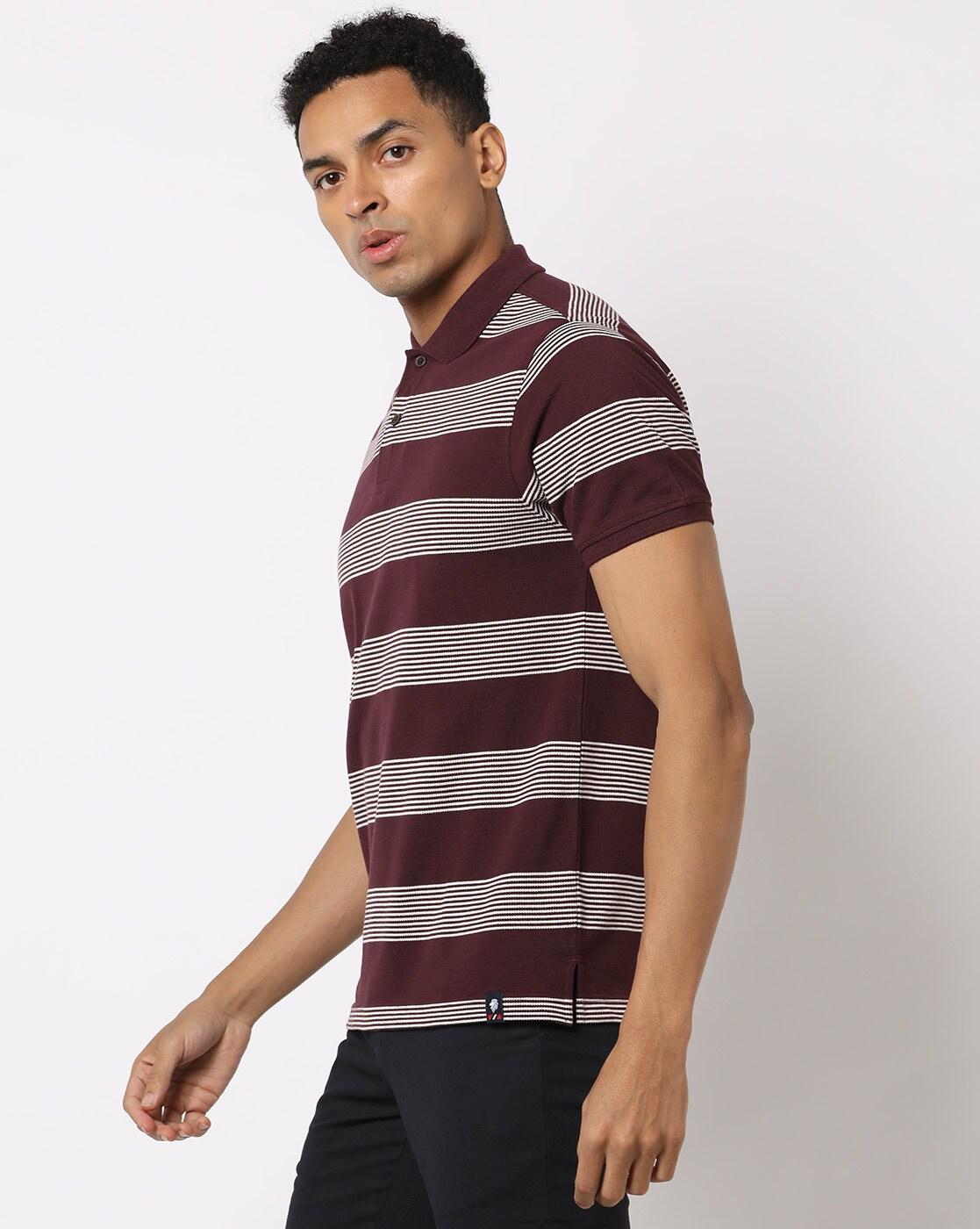 Regular Fit Striped Polo T-Shirt