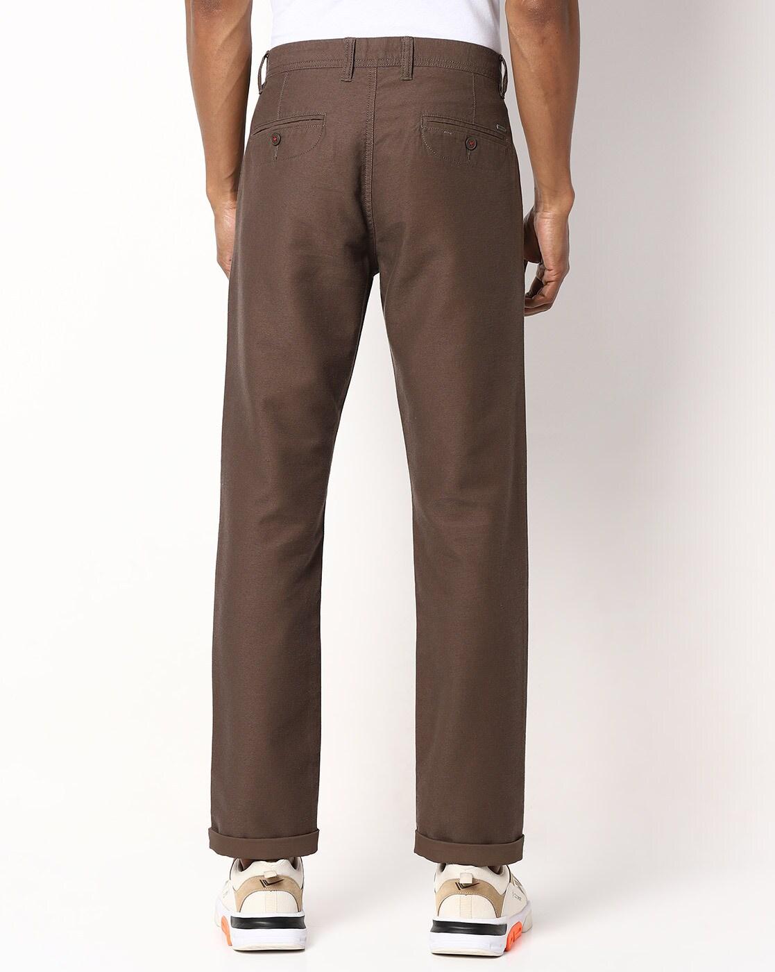 Mock linen chino olive 36