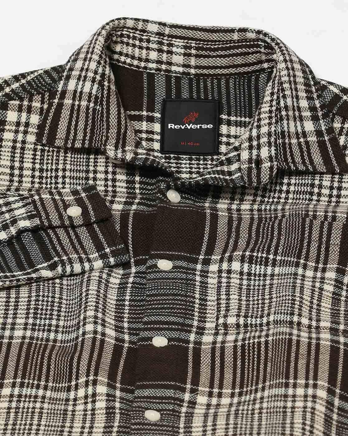 Full Sleeve Dbl pocket Check S, BROWN, S