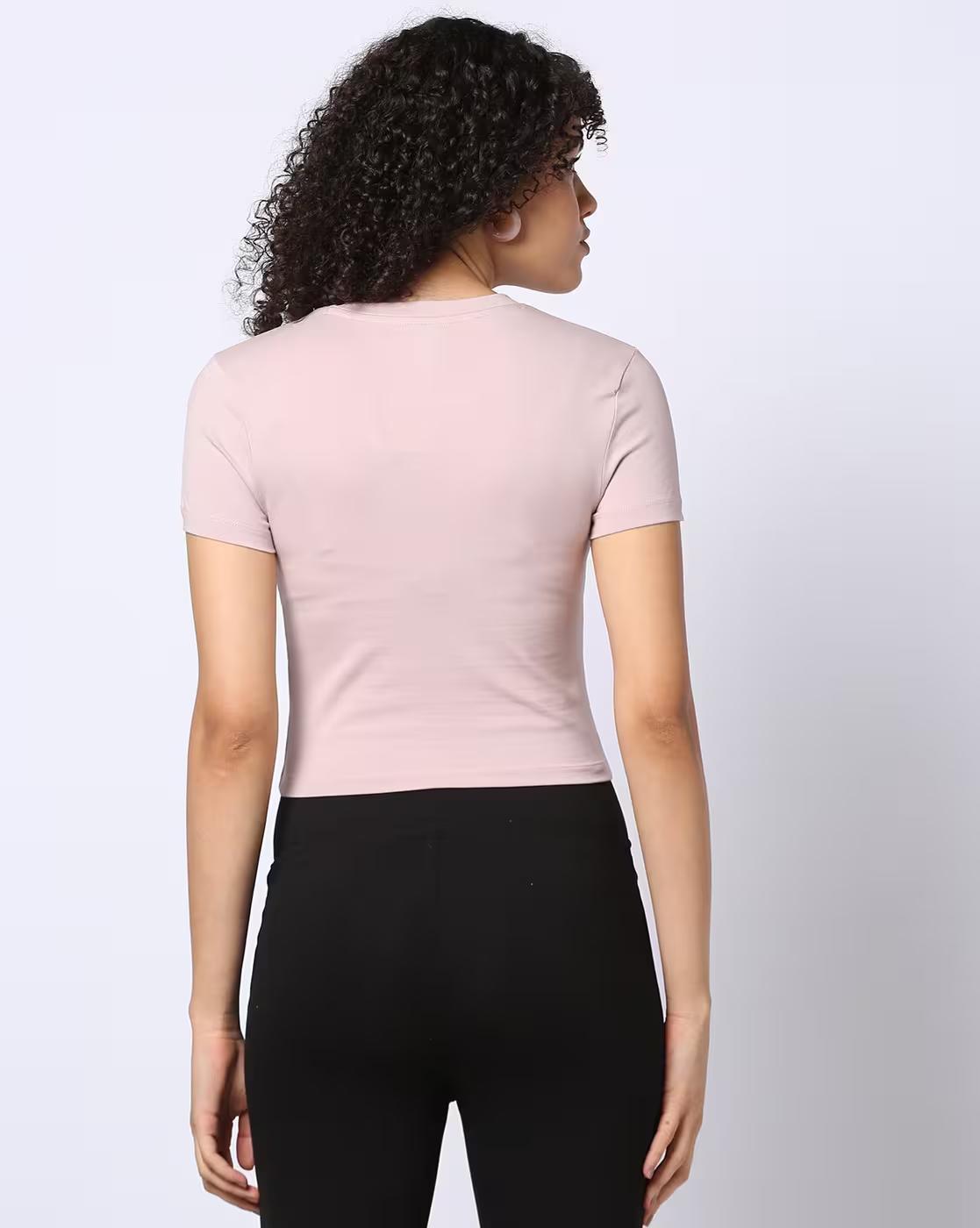 Rio Basic Sunflower Crop Tshir, PINK, XL
