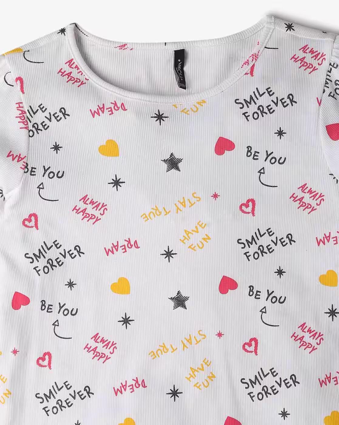 Girls Dungaree Dress with T-Shirt