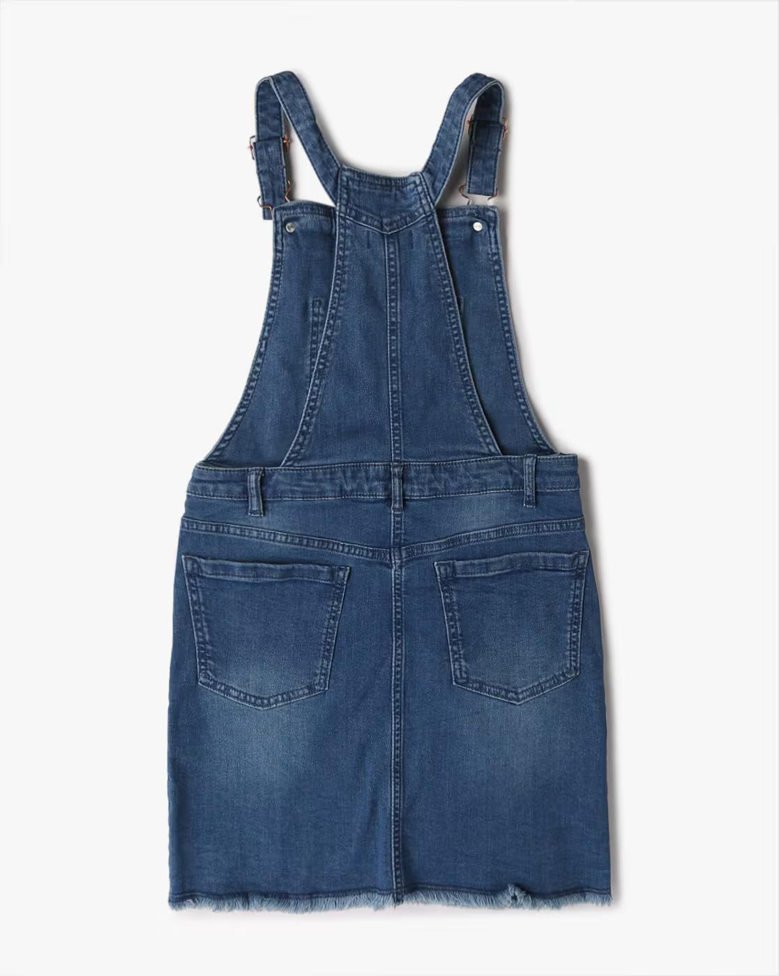 Girls Dungaree Dress with T-Shirt
