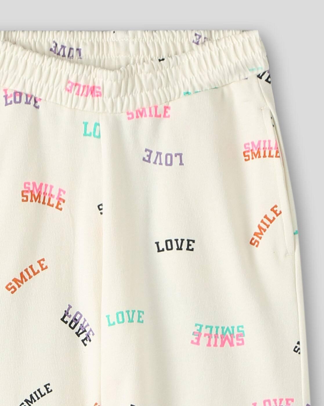 AOP jogger love smile, OFF WHITE