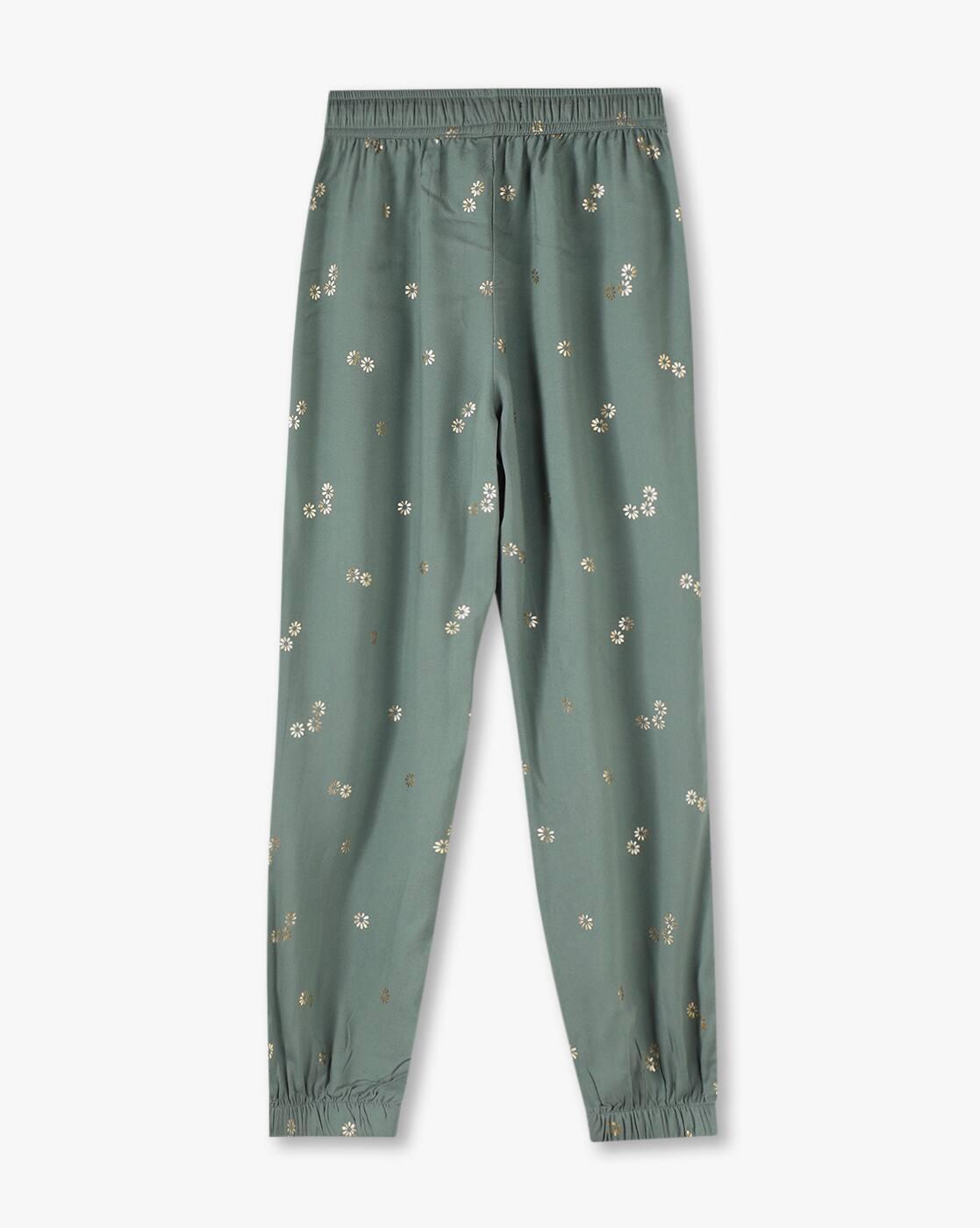 Rayon AOP Pant, OLIVE GREEN