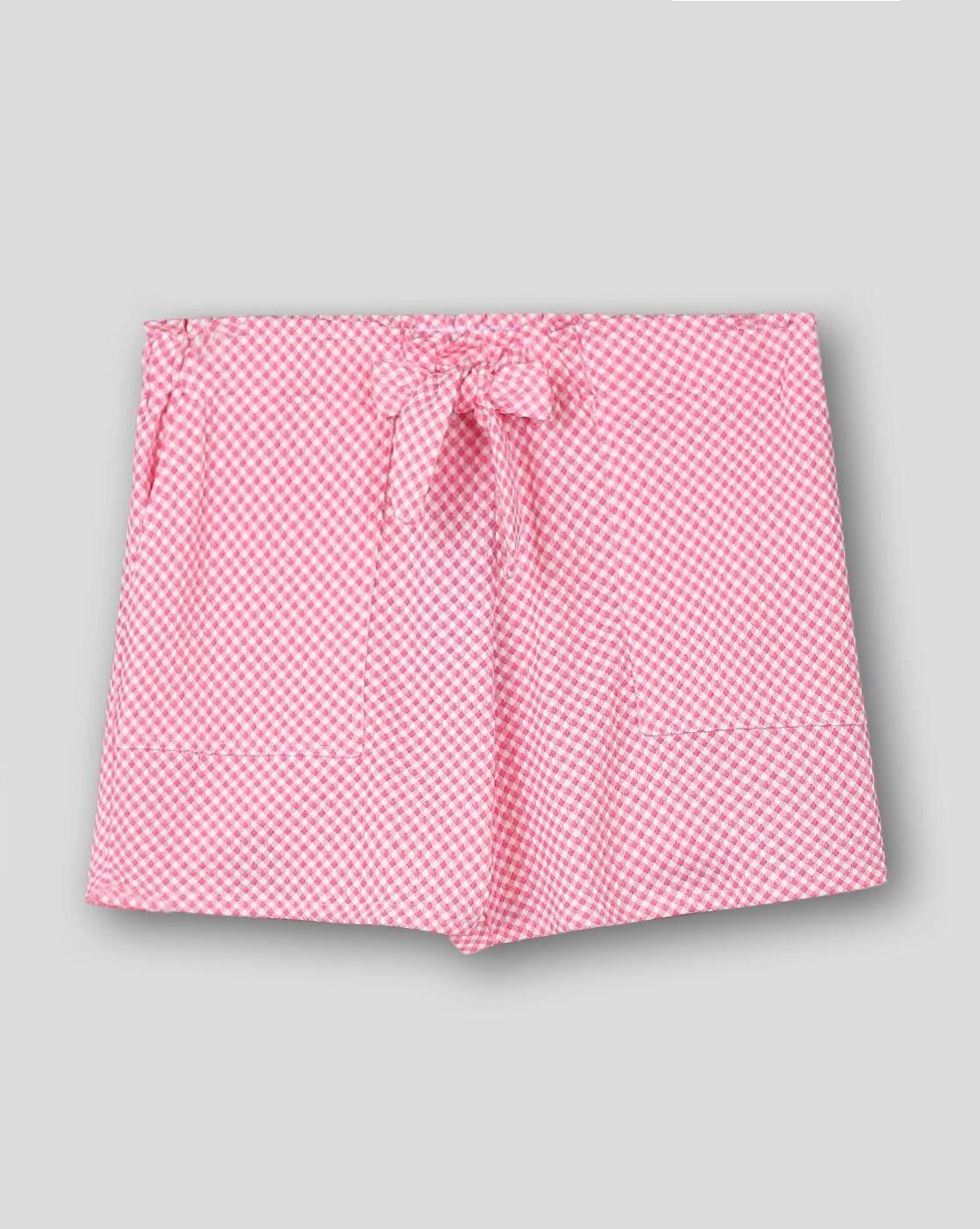 TEXTURED KNIT SHORTS WITH, PINK, 13-14Y