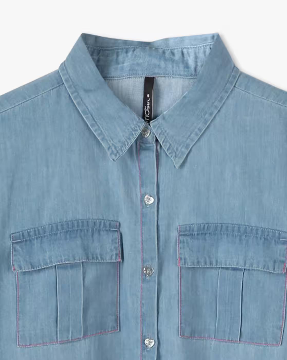 DENIM SHIRT, SKY BLUE, 15-16Y